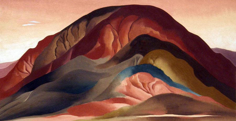 Georgia O'Keefe Red Rust Hills